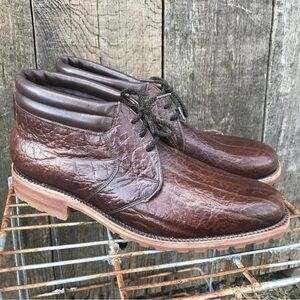 Vintage 70s Allen Edmonds Salem Pebbled Leather Chukka Boots 7 1/2 D